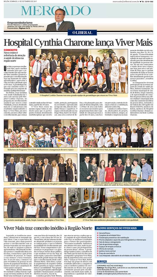 O Hospital Cynthia Charone inaugura o VIVER MAIS